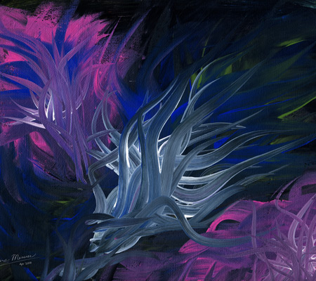 Entwined in Darkness Abstract Painting