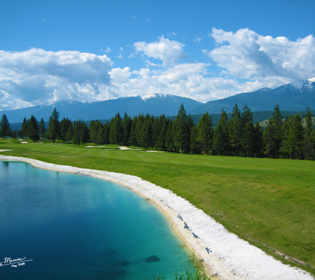 Golf Course by the Mountains Digital Photography