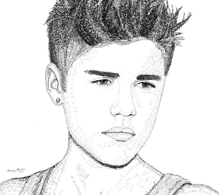 Justin Bieber Word Art